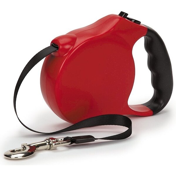 Casual Canine Belt Retractable Lead, 20 ft L, Red, Fastening Method: Snap Hook, XL Breed - 11613 20 83