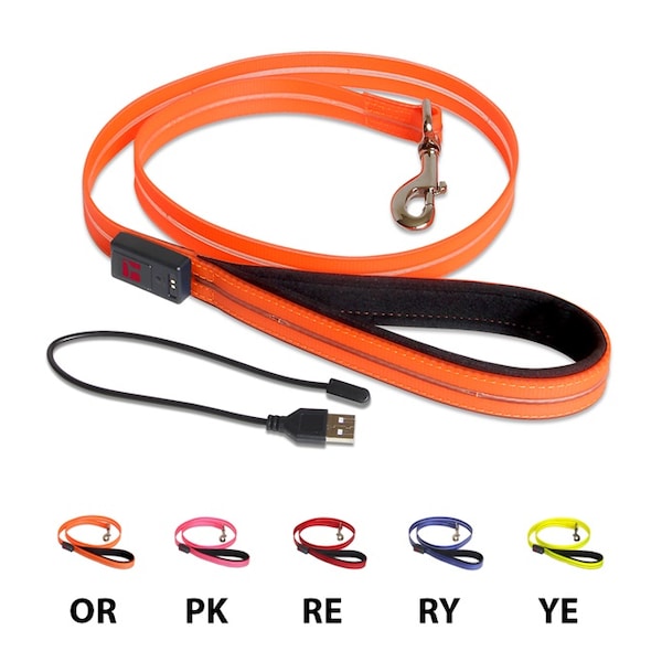 Ultrahund Ultrahund Boss LED Lead 4 ft. PINK - 4137-PK