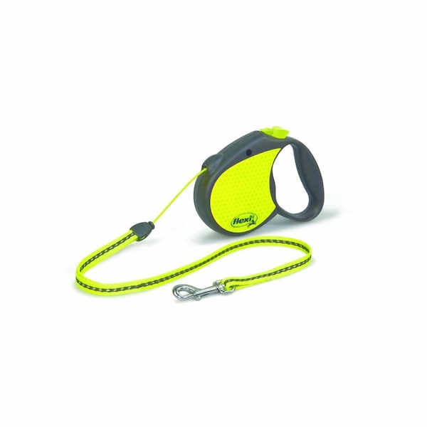 Flexi Flexi Neon Yellow Retractable Plastic Dog Leash Small - PN1.266.S NEO15