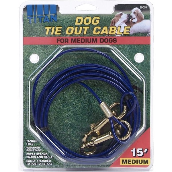Coastal Pet Titan Tie Out Cable for Medium Dogs 30 FT - 2460-30