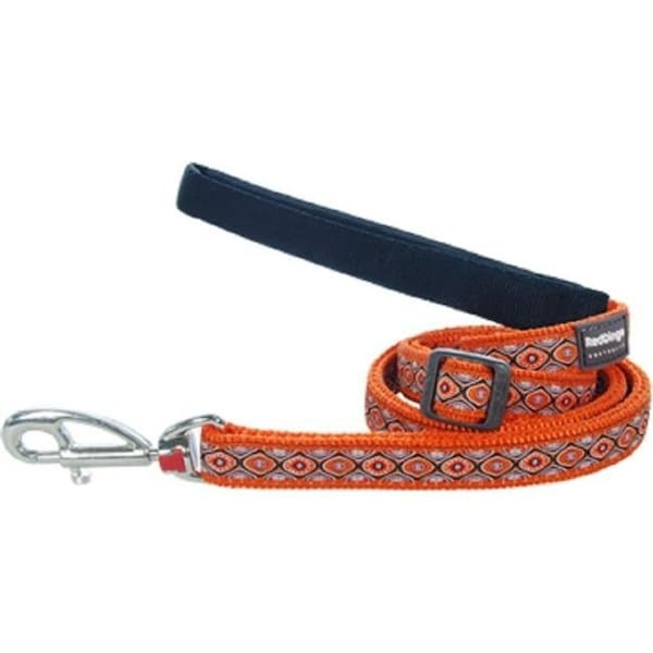 Red Dingo Red Dingo L6-SE-OR-LG Dog Lead Design Snake Eyes Orange; Large - L6-SE-OR-LG