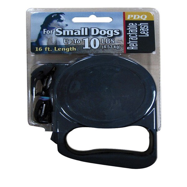 Pdq PDQ Black Retractable Lead Cotton/Nylon Dog Retractable Leash Small - 11436