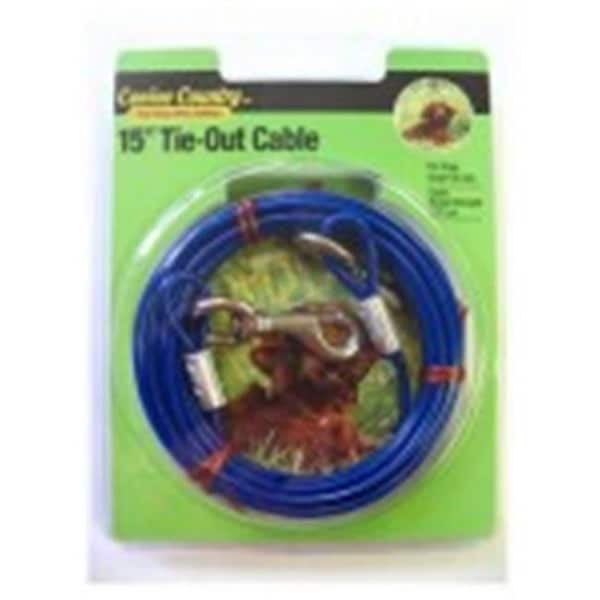 Westminster Pet Westminster Pet Products 223852 15 ft. Pet Expert Light Weight Tie-Out Cable for Dogs; Blue - 223852