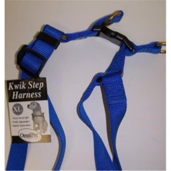 Omni Pet No.19XLBL Step in Harness Nylon Size 27-42in XLarge Color Blue - 445-19001