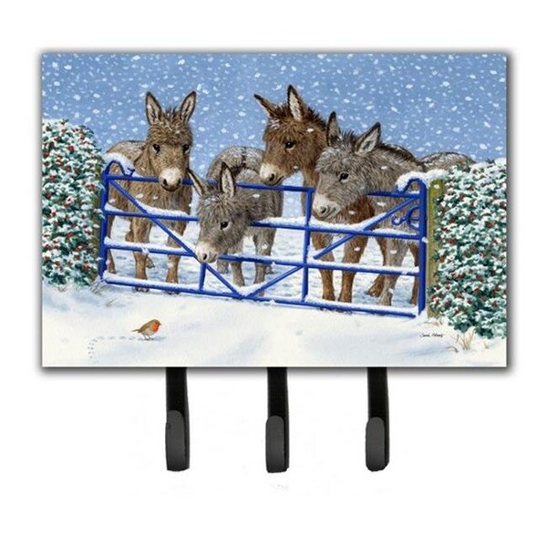 Carolines Treasures Carolines Treasures ASA2210TH68 Donkeys & Robin at the Fence Leash or Key Holder - ASA2210TH68