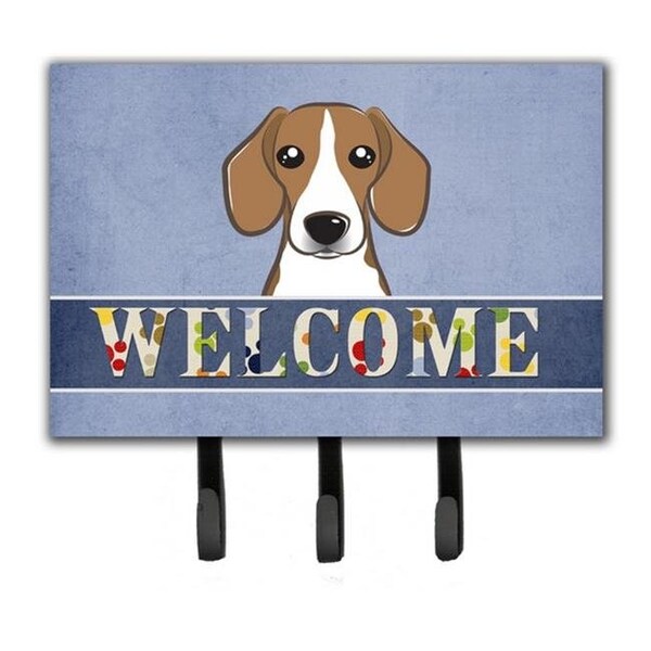 Carolines Treasures Carolines Treasures BB1425TH68 Beagle Welcome Leash & Key Holder - BB1425TH68