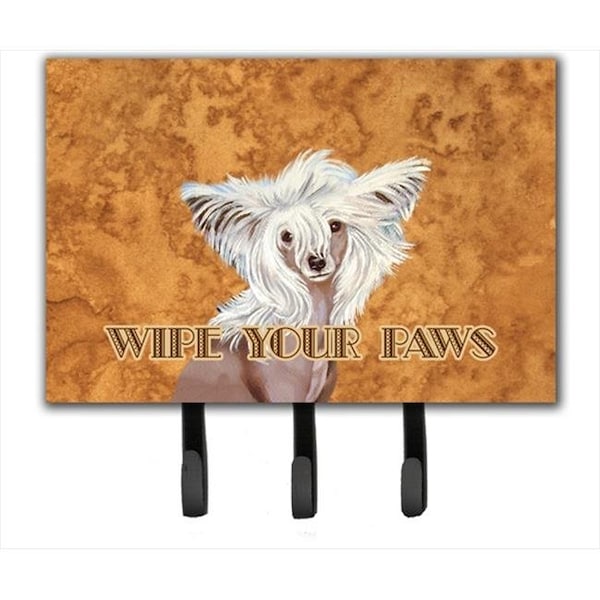 Carolines Treasures Carolines Treasures LH9459TH68 6 x 9 in. Chinese Crested Wipe Your Paws Leash or Key Holder - LH9459TH68