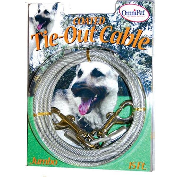 Tandy Leather Factory Leather Brothers 168CT-20 Tie-Out Cable Heavy Duty Jumbo - 20 ft. - 168CT-20