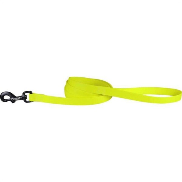 Tandy Leather Factory Leather Brothers  0.75 in. x 6 ft. Carnival Biothane Dog Lead, Neon Yellow - 19148-NYL