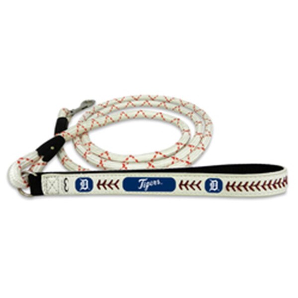 Caseys Detroit Tigers Pet Leash Leather Chain Baseball Size Large - 4421405589