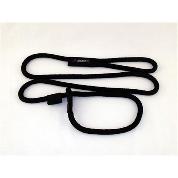 Soft Lines Dog Slip Leash 0.37 In. Diameter By 10 Ft. - Black - SO456369