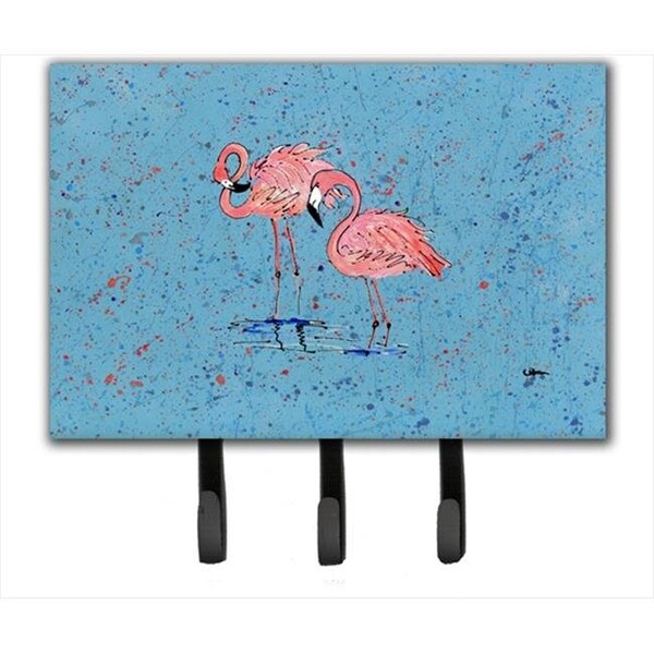 Carolines Treasures Carolines Treasures 8566TH68 6 x 9 In. Flamingo Leash or Key Holder - 8566TH68