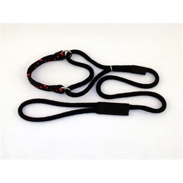 Soft Lines Soft Lines PMS06BLACK-RED Martingale Dog Leash 6 Ft. Small; Black and Red - PMS06BLACK/RED