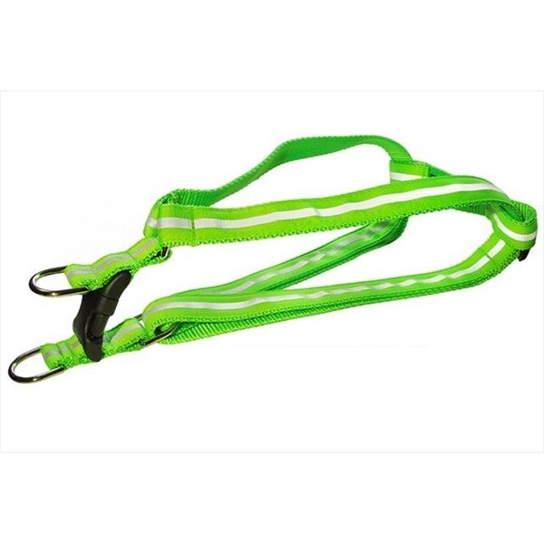 Sassy Dog Wear Sassy Dog Wear REFLECTIVE - GREEN2-H Reflective Dog Harness; Green - Medium - REFLECTIVE - GREEN2-H