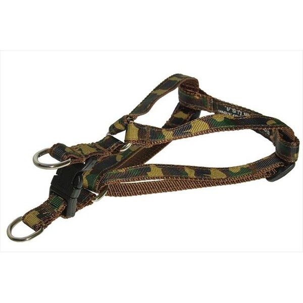 Sassy Dog Wear Sassy Dog Wear CAMOUFLAGE-TAN-GRN1-H Camouflage Dog Harness - Tan & Green; Extra Small - CAMOUFLAGE-TAN/GRN1-H