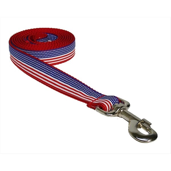Sassy Dog Wear 4 ft. American Flag Dog Leash - Small - AMERICAN FLAG2-L