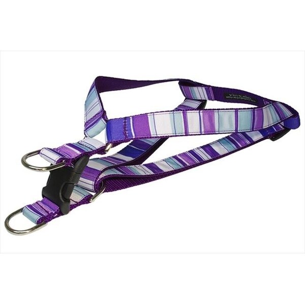 Sassy Dog Wear Sassy Dog Wear STRIPE-PURPLE-MULTI3-H Stripe Dog Harness; Purple - Medium - STRIPE-PURPLE/MULTI3-H
