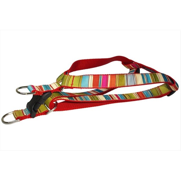 Flyfree STRIPE-RED-MULTI2-H Multi Stripe Dog HarnessRed Small - FL685354