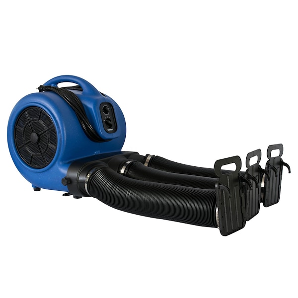 Xpower Mutli-Cage Dryer W/  Multi Cage Drying Kit, 3/4 HP, 3200 CFM, 7.5 Amps, 3 Speed - X-800TF-MDK