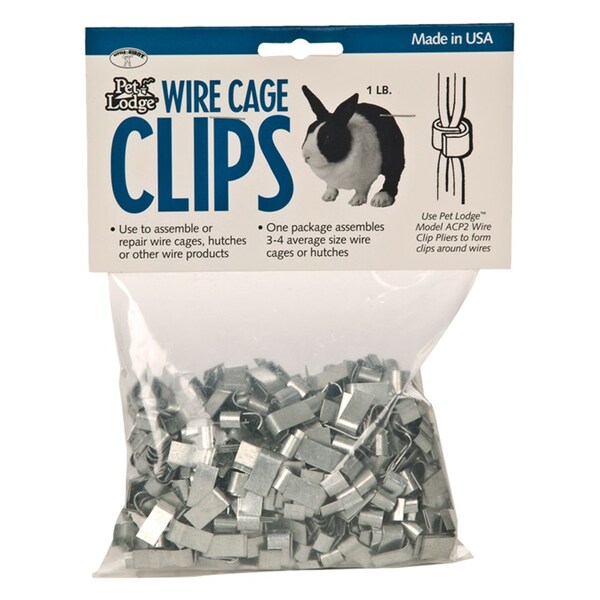 Miller Mfg Pet Lodge Wire Cage Clips 1 lb. Bag - 2353