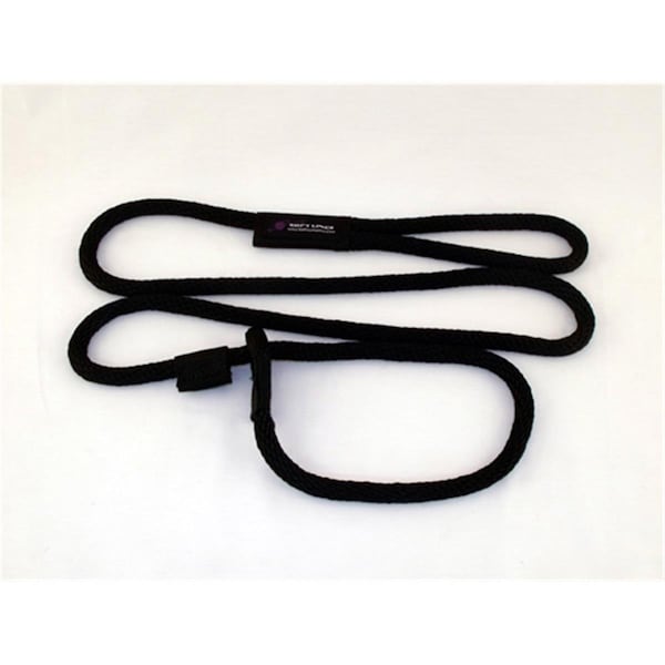 Soft Lines Dog Slip Leash 0.62 In. Diameter By 10 Ft. - Black - SO456398