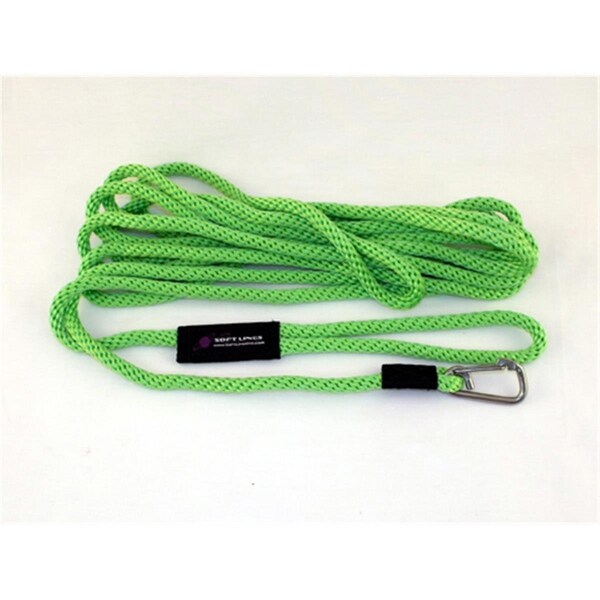 Soft Lines Floating Dog Swim Snap Leashes 0.5 In. Diameter By 50 Ft. - Lime Green - SO456523