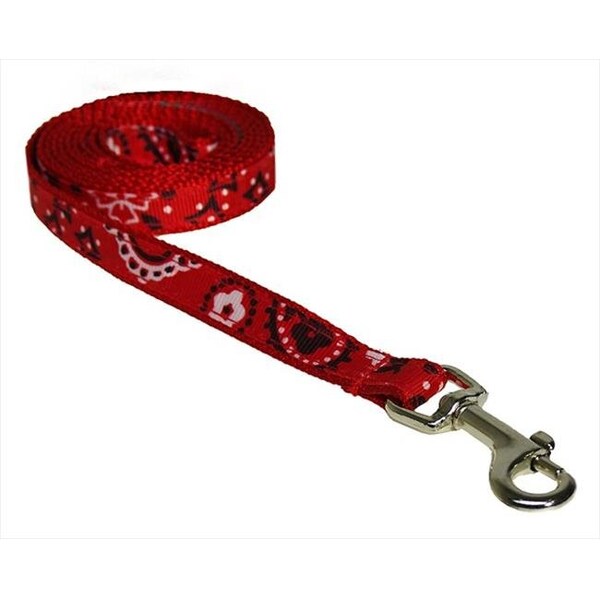 Sassy Dog Wear Sassy Dog Wear BANDANA RED1-L 4 ft. Bandana Dog Leash; Red - Extra Small - BANDANA RED1-L