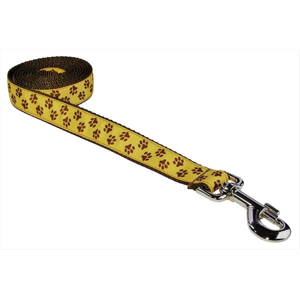 Flyfree 4 ft. Puppy Paws Dog LeashYellow & Brown Small - FL504085