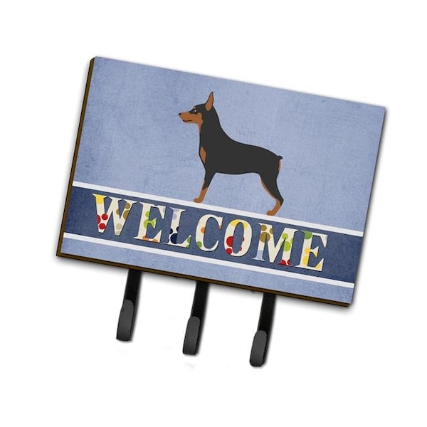 Carolines Treasures Carolines Treasures BB8323TH68 Miniature Pinscher Welcome Leash or Key Holder - BB8323TH68