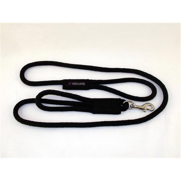Soft Lines 2 Handled Sidewalk Safety Dog Snap Leash 0.37 In. Diameter By 6 Ft. - Black - SO456444