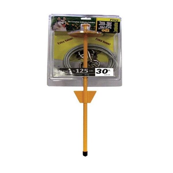 Pdq Pdq Q5730-DOM-99 Heavy Duty Tie Out Stake & 30 ft. Cable - 8298937