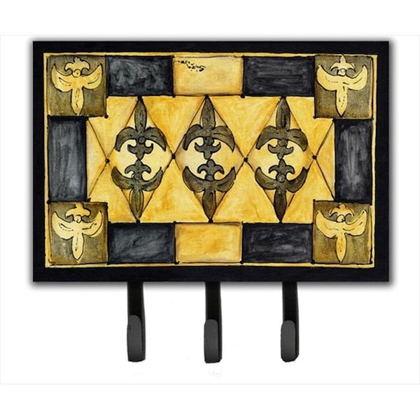 Carolines Treasures Carolines Treasures 8089TH68 6 x 9 In. Fleur de lis Leash or Key Holder - 8089TH68