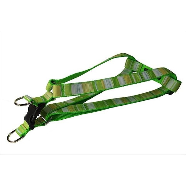 Sassy Dog Wear Sassy Dog Wear STRIPE-GREEN-MULTI4-H Multi Stripe Dog Harness; Green - Large - STRIPE-GREEN/MULTI4-H