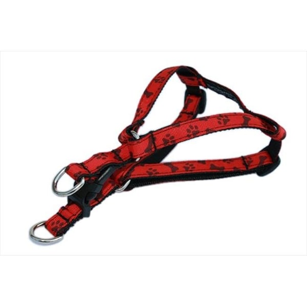 Fly Free Zone PAWS-BONES-POPPY1-H Paws & Bones-Poppy Dog Harness; Red - Extra Small - FL516005