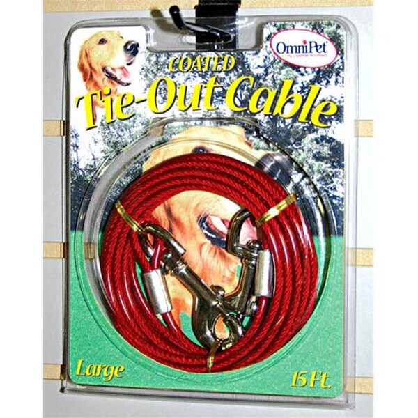 Tandy Leather Factory Leather Brothers 167CT-15 15 ft. Tie-out Cable Heavy Duty - Large - 167CT-15