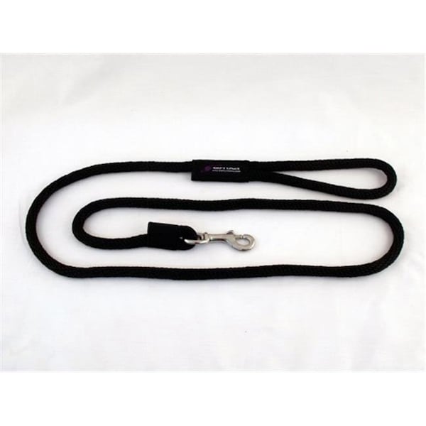 Soft Lines Soft Lines P11008BLACK Dog Snap Leash 0.62 In. Diameter By 8 Ft. - Black - P11008BLACK
