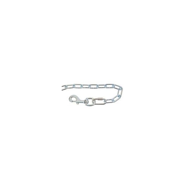 Koch Industries Pet Tie-Out Chain, Double Loop, Swivel Snap End, 15 ft L Belt/Cable, For: Large Dogs Up to 85 lb - A20321