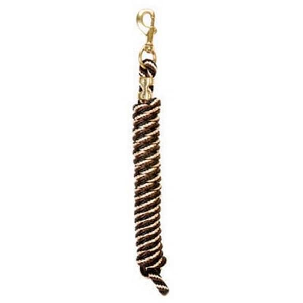 Daretocare 35-2100-W15 0.62 in. x 10 ft. Poly Lead Rope - Black; Brown & Tan - DA1232991