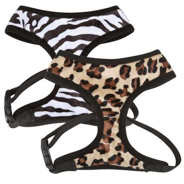 Party Animal Plush Print Harness Leopard - Large - PA1668010