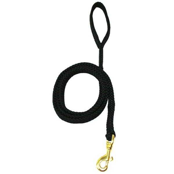 Domesticated Supplies Flat Braided Rope Lead with Snap, Royal Blue - 0.62 in. - DO2996911