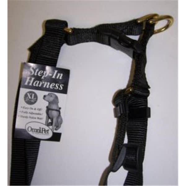 Omni Pet No.19XL-BK Step in Harness Nylon Size 27-42in XLarge Color Black - 445-19000