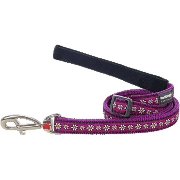 Red Dingo Red Dingo L6-DC-PU-LG Dog Lead Design Daisy Chain Purple; Large - L6-DC-PU-LG