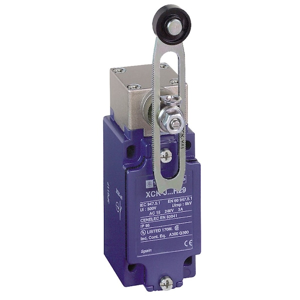 Interruptor de límite de sensores Telemecanique, palanca giratoria ajustable, rotativo, 1NC / 1NO, Ubicación del actuador: Lateral - XCKJ50541H29