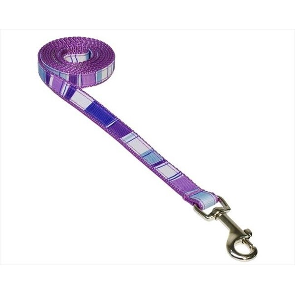 Sassy Dog Wear Sassy Dog Wear STRIPE-PURPLE-MULTI1-L 4 ft. Stripe Dog Leash; Purple - Extra Small - STRIPE-PURPLE/MULTI1-L
