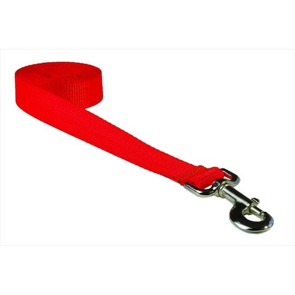 Fly Free Zone 6 ft. Nylon Webbing Dog Leash; Neon Orange - Medium - FL840278