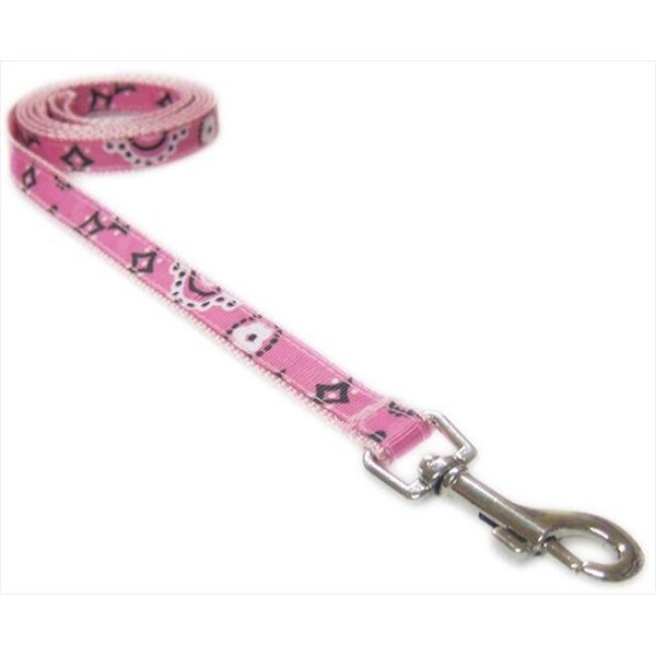Sassy Dog Wear Sassy Dog Wear BANDANA PINK1-L 4 ft. Bandana Dog Leash; Pink - Extra Small - BANDANA PINK1-L