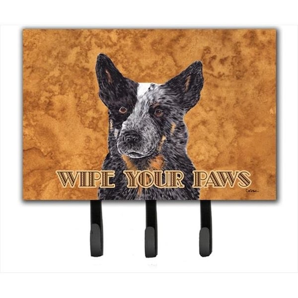Carolines Treasures Carolines Treasures SC9141TH68 6 x 9 In. Australian Cattle Dog Wipe your Paws Leash or Key Holder - SC9141TH68