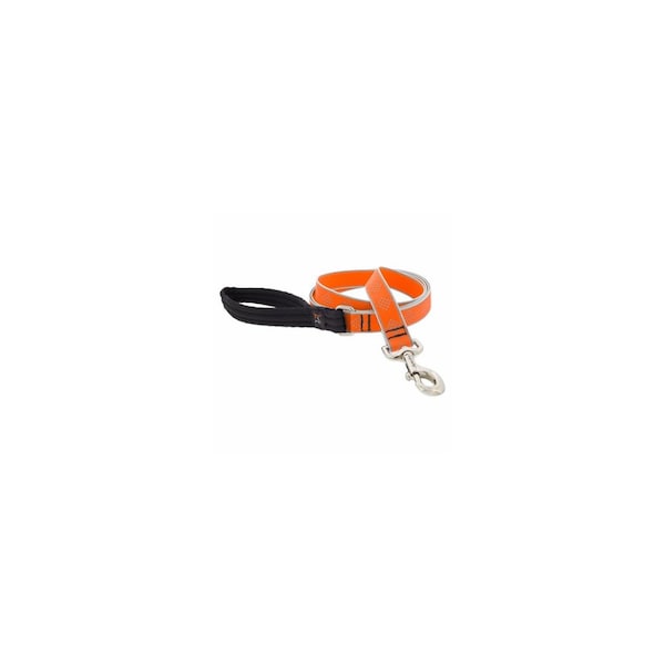 Lupine Dog Leash, Reflective Orange Diamond Pattern, 1-In. x 6-Ft. - 48359