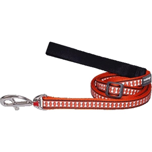 Red Dingo Dog Lead Reflective Orange- Medium - L6-RB-OR-20