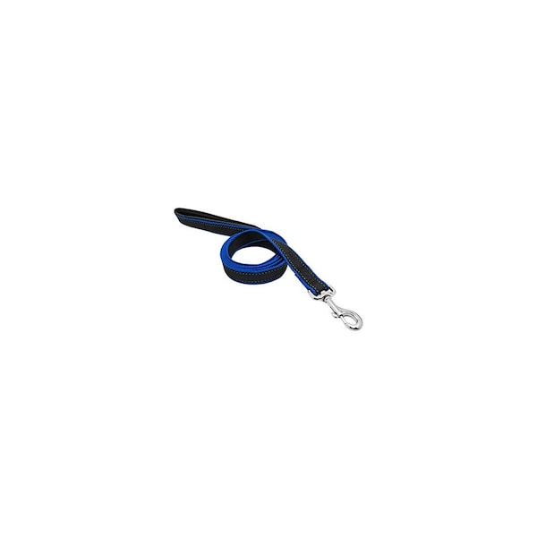 Pet Expert Reflective Dog Leash, Black/Blue, 3/4-In. x 6-Ft. - PE224305
